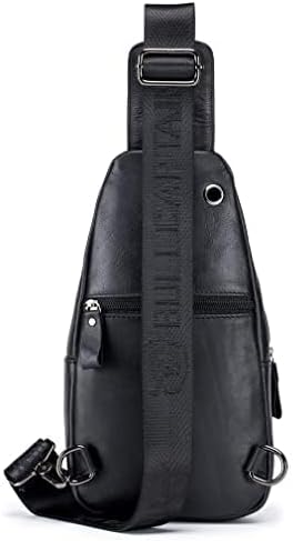 Hebetag Leather Sling Bag Crossbody Backpack for Men Women Travel Outdoor Camping