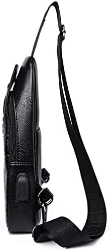 Hebetag Leather Sling Bag Crossbody Backpack for Men Women Travel Outdoor Camping