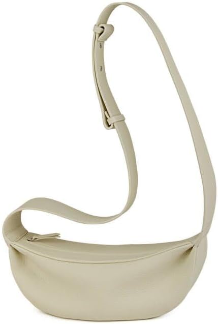 DONNAIN Genuine Leather Sling Bags Crossbody Women, Minimalist Style Casual Chest Bags with Wide Strap