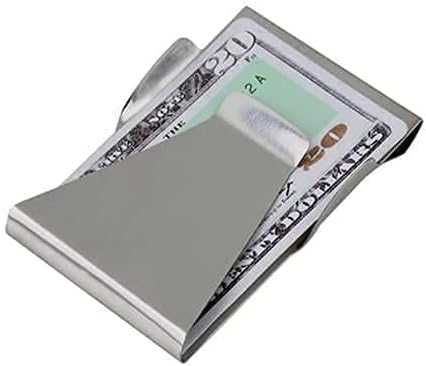Slim Clip Double Sided Money Clip Credit Card Holder Wallet Stainless Steel For Husband Dad Wife