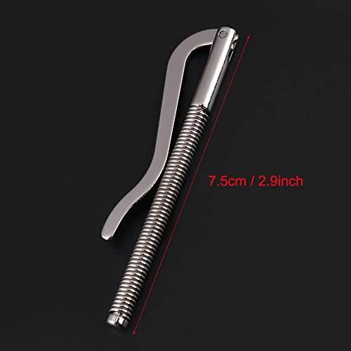 5Pcs Spring Money Clip Steel Bar Nickel Plate for Bifold Wallet Purse Leather Craft Tools Ideal Christmas gift Father's Day gift Silver 2.9 Inch