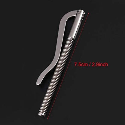 5Pcs Spring Money Clip Steel Bar Nickel Plate for Bifold Wallet Purse Leather Craft Tools Ideal Christmas gift Father's Day gift Silver 2.9 Inch