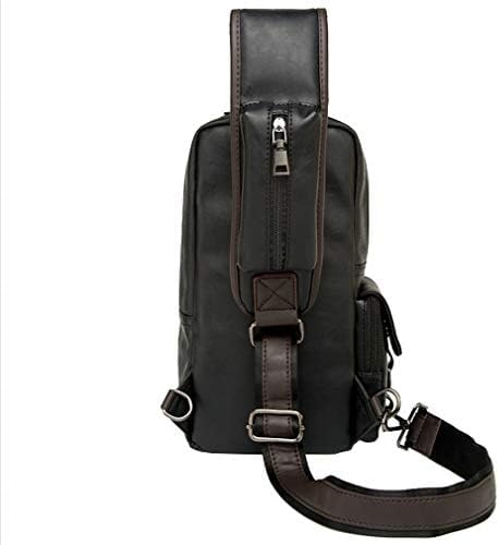 Hebetag Leather Sling Bag Crossbody Backpack for Men Women Travel Outdoor Camping