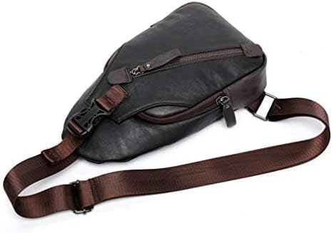 Hebetag Leather Sling Bag Crossbody Backpack for Men Women Travel Outdoor Camping