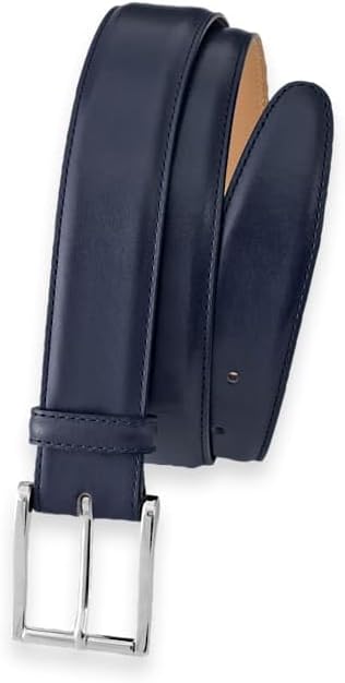Paul Fredrick Men's Leather Belt With Changeable Buckle