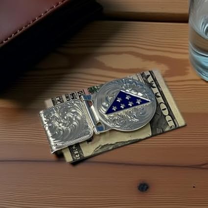 Montana Silversmiths Made in the USA Western Lifestyle Money Clip (Folds of Honor Remembrance)