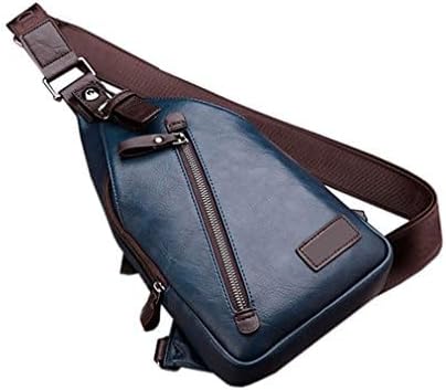 Hebetag Leather Sling Bag Crossbody Backpack for Men Women Travel Outdoor Camping