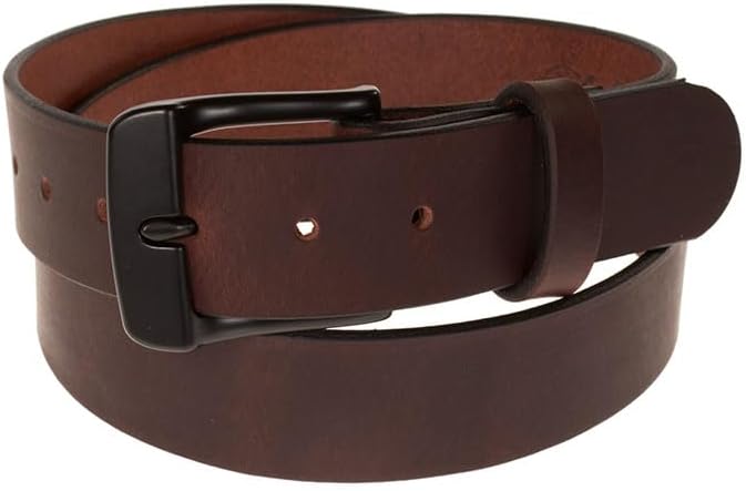 Men's Leather Belt, Made in USA, Full-Grain Leather, Casual Everyday Wear Belts, Amish Handmade 1.5" Width