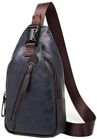 Hebetag Leather Sling Bag Crossbody Backpack for Men Women Travel Outdoor Camping