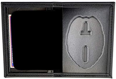 Perfect Fit Dress Leather Badge and ID Case for Police Shield/Security (Cutout PF209)