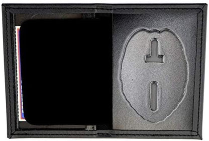 Perfect Fit Dress Leather Badge and ID Case for Police Shield/Security (Cutout PF209)