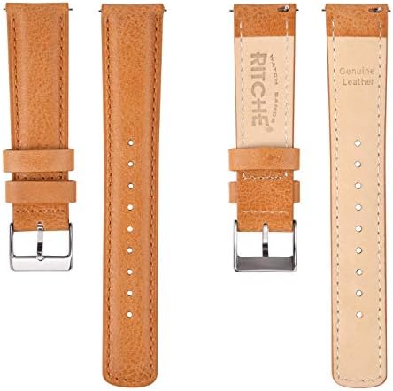 Ritche Christmas Gift Quick Release Leather Watch Bands Genuine Watch Straps for Men Women Top Grain Leather Watch Strap, White Elephant Gifts, Stocking Stuffers for Men, Father's Day gifts