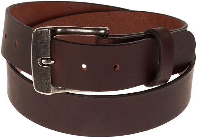 Men's Leather Belt, Made in USA, Full-Grain Leather, Casual Everyday Wear Belts, Amish Handmade 1.5" Width