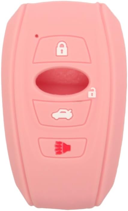 SEGADEN Silicone Cover Protector Case Holder Skin Jacket Compatible with Subaru 4 Button Smart Remote Key Fob CV4255 Light Coral