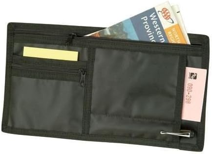 10-Pack Deluxe Auto Car Visor Organizer Item Holder Storage Pouch Holder Multi-Pocket w/Velcro Strap (Pack of 10, Black)