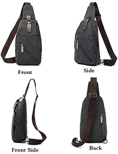 Hebetag Leather Sling Bag Crossbody Backpack for Men Women Travel Outdoor Camping