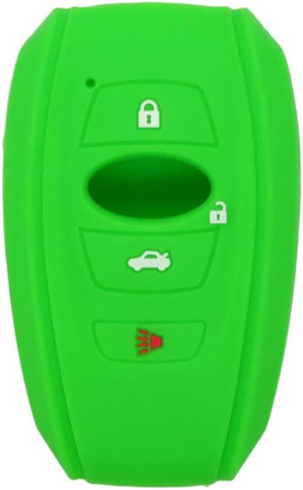 SEGADEN Silicone Cover Protector Case Holder Skin Jacket Compatible with Subaru 4 Button Smart Remote Key Fob CV4255 Light Green