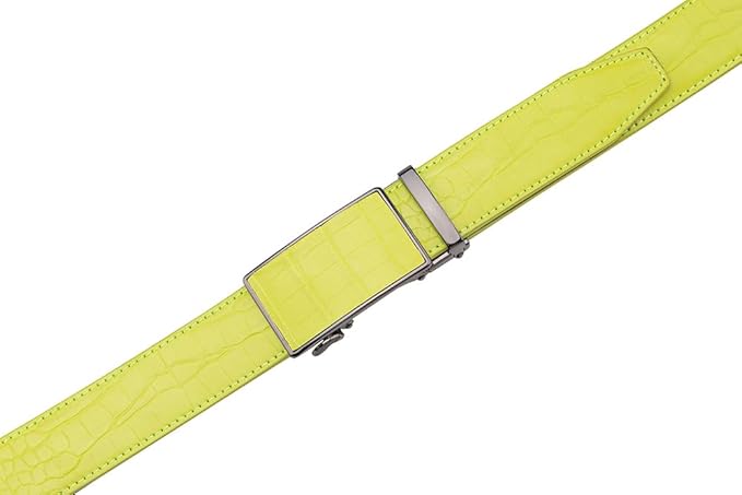 Fabio Valenti Mens Belt,Ratchet Belt Dress with 1 3/8" Genuine Leather with Easier Adjustable Buckle, Trim to Fit