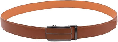 Fabio Valenti Mens Belt,Ratchet Belt Dress with 1 3/8" Genuine Leather with Easier Adjustable Buckle, Trim to Fit
