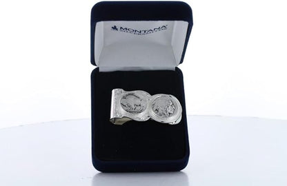 Montana Silversmiths Made in the USA Western Lifestyle Money Clip (Buffalo Indian Nickel Scalloped)