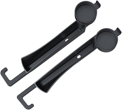 Car Seat Seat Filler 2-Piece Set to Fill the Void Between Seat Seat Blocker to Prevent Items from Drop, 4-in-1 Multifunctional Water Cup Holder Hook Large Capacity Storage Universal SUV Sedan Truck