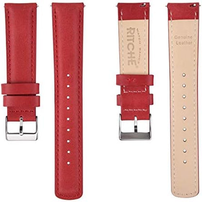 Ritche Christmas Gift Quick Release Leather Watch Bands Genuine Watch Straps for Men Women Top Grain Leather Watch Strap, White Elephant Gifts, Stocking Stuffers for Men, Father's Day gifts