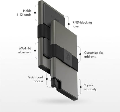 Ekster Aluminum Cardholder Wallet for Men | Metal Wallets with RFID Blocking Layer | Slim & Minimalist Aluminum Wallet with Push Button for Quick Card Access