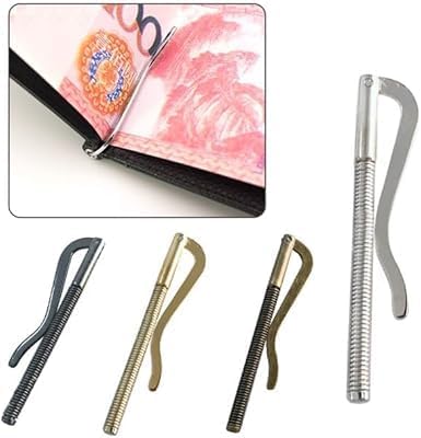 1Pcs Black Metal Bifold Money Clip DIY Tool,Bar Wallet Replace Parts Spring Clamp Cash Holder for Leather Wallet Cash Check Credit Card,Wallets,Wallet Tool,Card Cases and Money Organizers