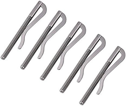 5Pcs Spring Money Clip Steel Bar Nickel Plate for Bifold Wallet Purse Leather Craft Tools Ideal Christmas gift Father's Day gift Silver 2.9 Inch