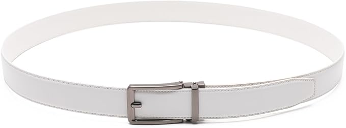 Fabio Valenti Mens Belt,Ratchet Belt Dress with 1 3/8" Genuine Leather with Easier Adjustable Buckle, Trim to Fit
