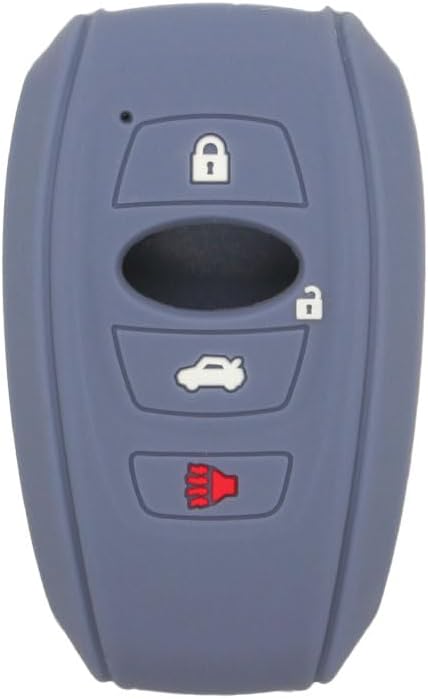 SEGADEN Silicone Cover Protector Case Holder Skin Jacket Compatible with Subaru 4 Button Smart Remote Key Fob CV4255 Black Coral