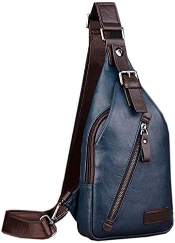 Hebetag Leather Sling Bag Crossbody Backpack for Men Women Travel Outdoor Camping