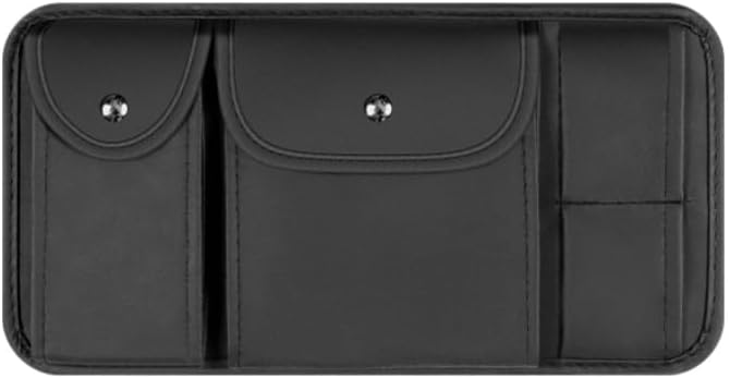 Car Sun Visor Organizer for Tahoe High Country 2020-2025, Leather Storage Bag Portable Multi-Pocket Large Capacity Sunvisor Organizer,1 pcs