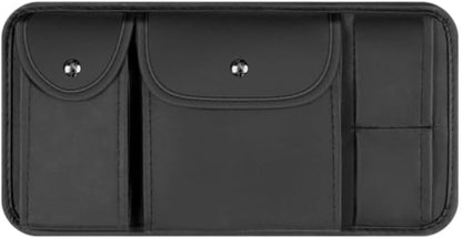 Car Sun Visor Organizer for Tahoe High Country 2020-2025, Leather Storage Bag Portable Multi-Pocket Large Capacity Sunvisor Organizer,1 pcs