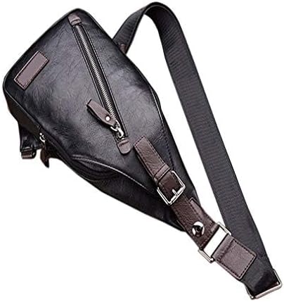 Hebetag Leather Sling Bag Crossbody Backpack for Men Women Travel Outdoor Camping