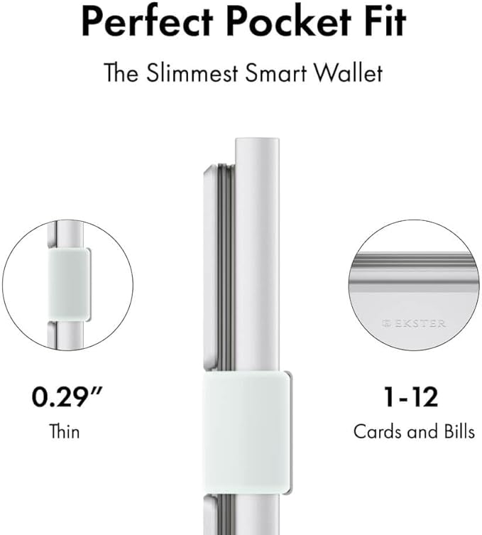 Ekster Aluminum Cardholder Wallet for Men | Metal Wallets with RFID Blocking Layer | Slim & Minimalist Aluminum Wallet with Push Button for Quick Card Access