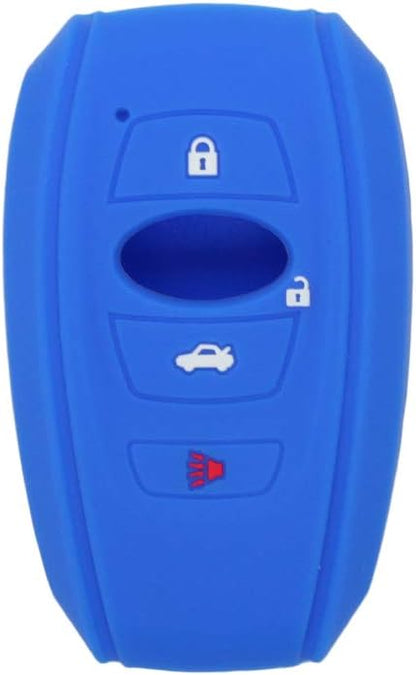 SEGADEN Silicone Cover Protector Case Holder Skin Jacket Compatible with Subaru 4 Button Smart Remote Key Fob CV4255 Deep Blue