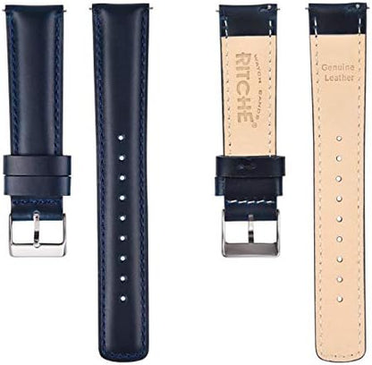 Ritche Christmas Gift Quick Release Leather Watch Bands Genuine Watch Straps for Men Women Top Grain Leather Watch Strap, White Elephant Gifts, Stocking Stuffers for Men, Father's Day gifts