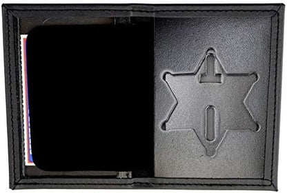 Perfect Fit Dress Leather Badge and ID Case for LA County Sheriff (Cutout PF622)