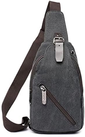 Hebetag Leather Sling Bag Crossbody Backpack for Men Women Travel Outdoor Camping