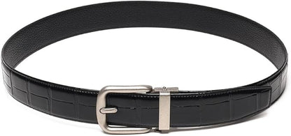 Fabio Valenti Men's Genuine Leather Ratchet Dress Belt with Automatic Buckle, Adjustiable Sizes, Handmade, All leather Strap