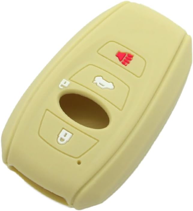 SEGADEN Silicone Cover Protector Case Holder Skin Jacket Compatible with Subaru 4 Button Smart Remote Key Fob CV4255 Dark Khaki