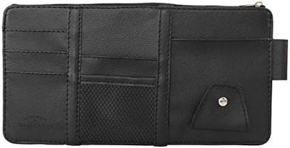 JEYODA Car Sun Visor Organizer Auto Car Visor Pocket and Interior Accessories Car Storage Organizer with Multi-Pocket Net Zippers (Style 1-Black), 1942