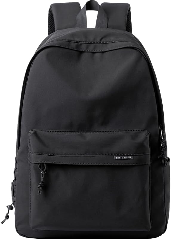 Black Backpack Lightweight Water-resistant Simple Casual Daypack Gym Backpack