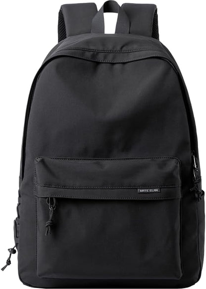 Black Backpack Lightweight Water-resistant Simple Casual Daypack Gym Backpack