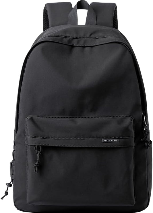 Black Backpack Lightweight Water-resistant Simple Casual Daypack Gym Backpack