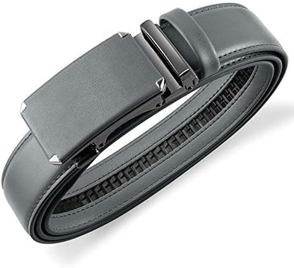 DOOPAI Belt Men, Ratchet Dress Adjustable 1 3/8" Sliding Leather Designer, Size Length Can be Cut, with Gift Box