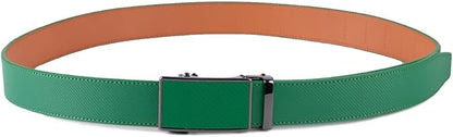 Fabio Valenti Mens Belt,Ratchet Belt Dress with 1 3/8" Genuine Leather with Easier Adjustable Buckle, Trim to Fit