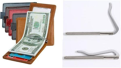 65mm 2.5" Spring Money Clip Insert Bar Slim Wallet Clamp For Bifold Leather Purse Credit Card Note Holder Cash Organizer (Golden)