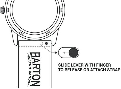 BARTON WATCH BANDS - Top Grain Leather Watch Bands Compatible with Apple Watch Models - 1, 2, 3, 4, 5, 6, 7, 8, 9, 10, SE, Ultra & Ultra 2